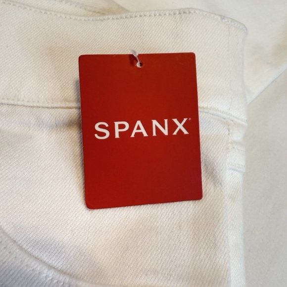 Spanx Size M Distressed Skinny Jeans White Pull On NWT Style 20229R Stretch - Picture 13 of 15